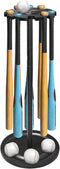 TP Baseball Bat Holder Display Rack - Solid Wood Organizer Holds 10 Bats, Sturdy Baseball Softball Bat Stand