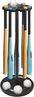 TP Baseball Bat Holder Display Rack - Solid Wood Organizer Holds 10 Bats, Sturdy Baseball Softball Bat Stand