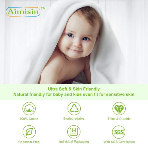 100% (L-31.5''x 63''-2pack(10pcs)) Compressed Towels Disposable Soft Durable Towels Cotton for Home Bathroom Travel