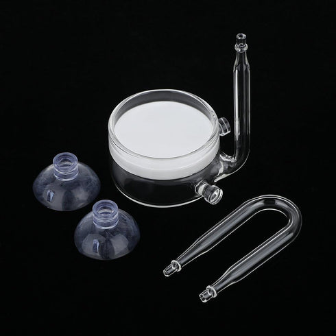 CO2 Diffuser Glass Reactor with U Shape Connecting Tube for Pollen Aquarium Plants Tank