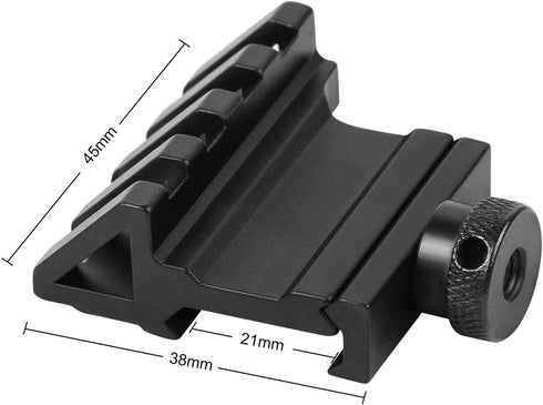 Gogoku 6-Pack 45 Degree Rail Mount, Fits 20mm Rail for Flashlights, Laser, Red Dot Sight Optics