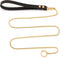 CaptainSteeL Stainless Steel Dog Leash, 3ft/4ft, Integrated Collar and Leash, 5mm Metal for Small and Large Pets