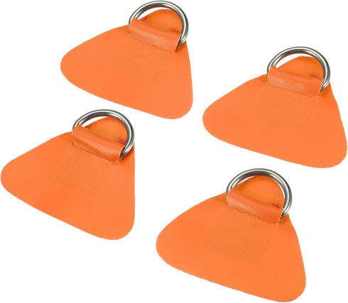 X AUTOHAUX 4 Pcs D Ring Patch PVC Stainless Steel Triangle Shape D Ring Pad for Inflatable Boat, Kayak, Canoe Deck