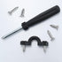 Kayak Pad Eye Deck Loops Tie Down with Screws for Kayak Rigging, 10Pcs, Black