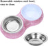 Soleebee Bling Crystal Rhinestones Pet Feeder/Bowls for Small Cats and Dogs (Pink)