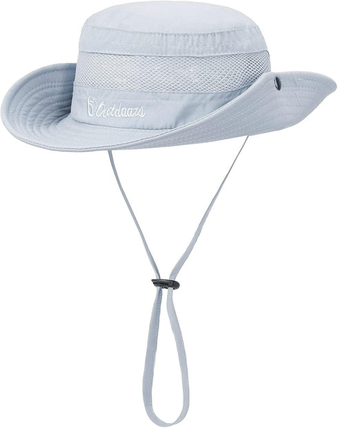 Kids Sun Hat, Fishing Hats for Boys Girls, UPF 50+ Wide Brim Bucket Hats for Hiking Safari