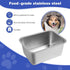 Large Dog Water Bowl 1.25 Gallons, Stainless Steel Metal Pet Food Dish, Indoor Outdoor for Large & Giant Dogs