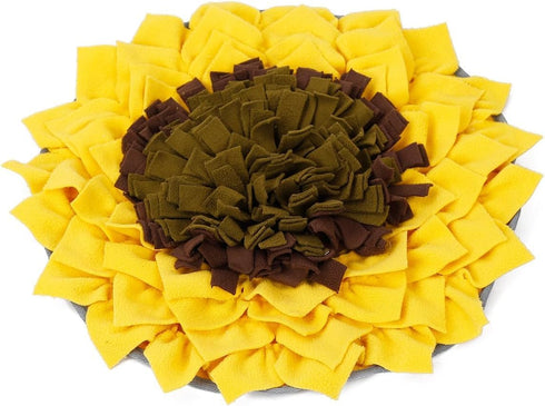 Snuffle Mat for Dogs Sunflower, Large Dog Snuffle Mat 19 x 19,