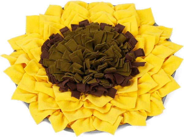 Snuffle Mat for Dogs Sunflower, Large Dog Snuffle Mat 19 x 19,