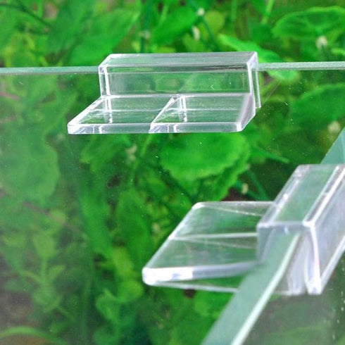 Weilan 8mm Aquarium Glass Cover Clip Lid Support Holder for Rimless Aquariums, 12PCS