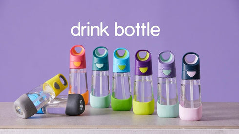 15oz b.box Tritan Kids Water Bottle - Kids Water Bottle w/Straw for School, Sports, Daycare - Leakproof - Ergonomic