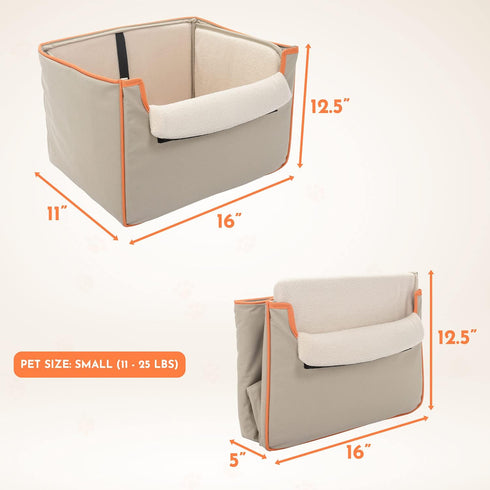 Co-Pilot Compact Foldable Dog Booster Seat for Small Breeds