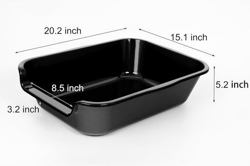 Ying Tutu 1 Pack 20"L 15.5"W) of Extra Large Cat Litter Box (ABS Material), Low Entry Senior Litter Pen for Geriatric