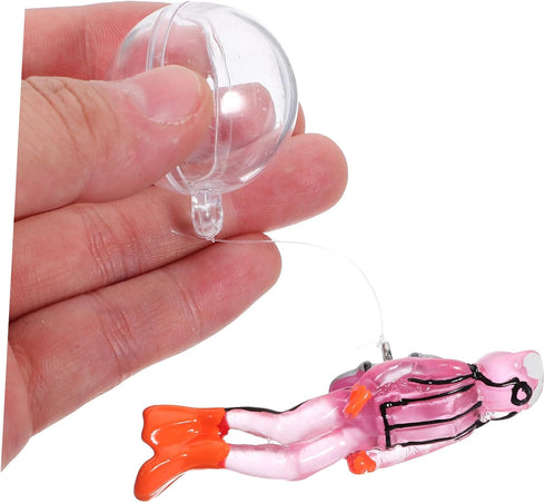 Floating Diver Cute Fish Tank Accessories - Glow in The Dark Diver Decorations, Luminous Model Resin