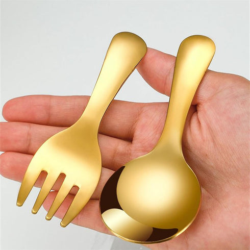 BEIDUOYANG 2 Set Pieces Alternative Color Fork And Spoon Compact Cutlery Travel Friendly Cutlery Supplies For Camping