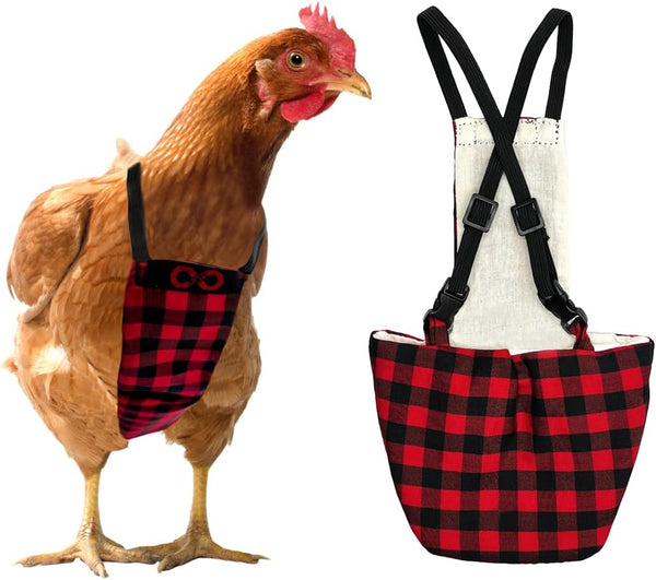 Chicken Diapers Duck Diaper Diaperalls for Hens, Roosters, Ducks, Ducklings - Reusable,