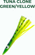 6" 6 Tuna Clone Lures, Pcs Green/Yellow for Saltwater Trolling, Ideal for Tuna, Wahoo, Mahi & Offshore Game Fish