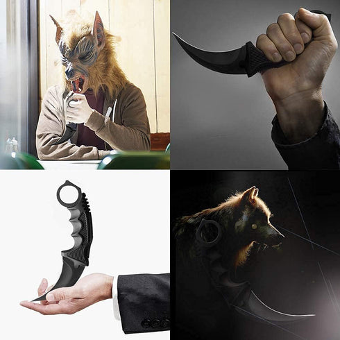 TOPOINT Karambit Knife, Stainless Steel Fixed Blade with Sheath for Hunting, Camping, Field Survival