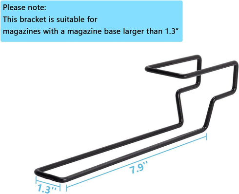 Universal Pistol Magazine Holder, Pack of 2 Under Gun Safe Shelf Magazine Storage, Organizer & Accessories for Most