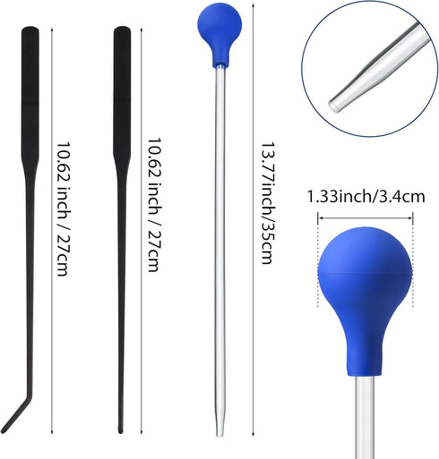 Weewooday 3 Pieces Axolotl Tank Accessories, Long Tweezers for Aquarium, Fish Feeding Tongs for Aquatic Plants