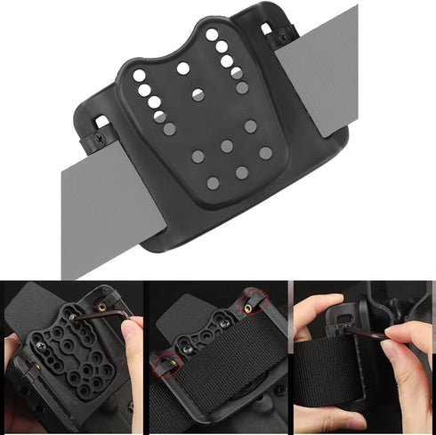 Quick-Release Holster Adapter for Airsoft, Paintball, Tactical Gear, Fits Waist Belts