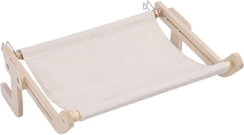 Hammock Wood Frame Sturdy Structure Comfortable Cat Sill Window Perch, Wall Mount Bedside for Drawer Cabinet, Made