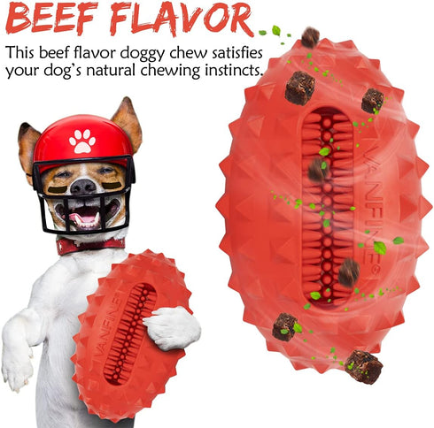 VANFINE Dog Toy, Squeaky Indestructible Tough Stick Chew Toy for Large Dogs, Non-Toxic Natural Rubber (Medium/Large Dog)