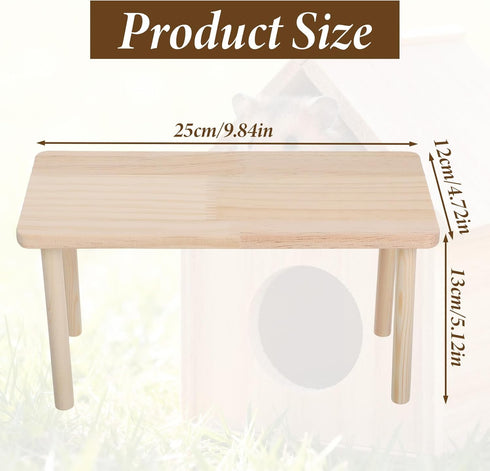 GEEHUA Wooden Hamster Platform, Hamster Play Wooden Platform Wood Stand Hamsters Cage Accessory for Hamsters Other