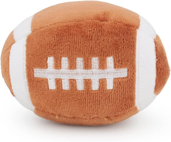 Dog Toys Balls, Chewable Plush Rugby for Dogs, Soft Squeaky Ball for Indoor & Outdoor Play, Birthday for Puppies