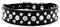 Rhinestone Dog Collar, Bling PU Leather Crystal Diamond Pet Dog Cat Puppy Collar, Black S M L XL (M, Black)