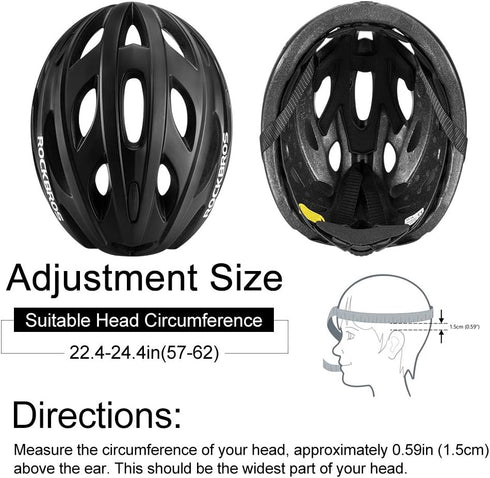 ROCKBROS Bike Helmet for Men Women - Cycling Helmet with Removable Goggles & Sun Visor, Adjustable Size