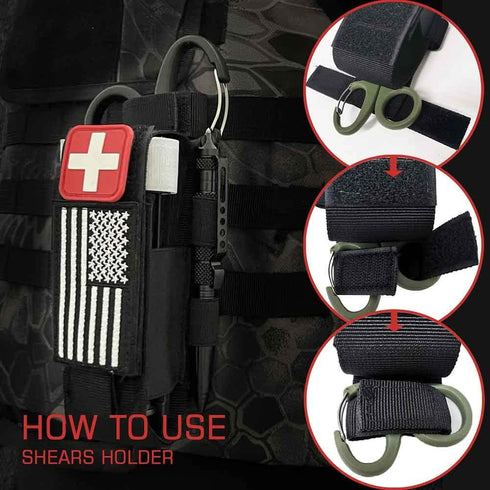 Upgrade 1000D Heavy Duty Tactical Molle Tourniquet Holder, Laser Cut Molle Pouch for Tourniquet
