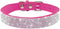 Small Dog Collar with Colorful Rhinestone Crystal Diamond Bling for Girl Puppy & Cat (L, Hot Pink)