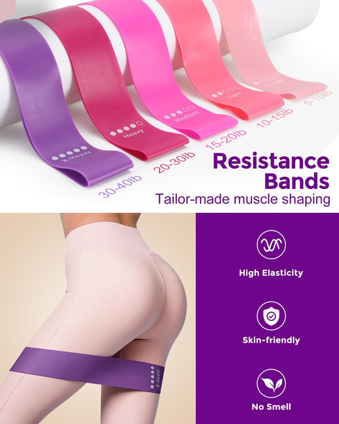 Set, 28 Home Pilates Essentials Kit for Women, Magic Circle Pilates Equipment Ring and Ball Resistance Bands Workout