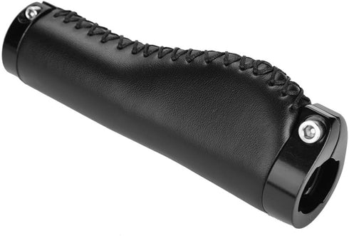 VGEBY1 Lockable Bike Handlebar Grips, PU Leather Retro Replacement Grips
