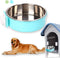 Pet Hanging Bowl, 2-in-1 Removable Stainless Steel Food Bowl for Puppy/Cat, Large Water Feeder for Dogs