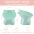 2 Pcs Plastic Elevated Cat Bowls Tilted Cat Food Bowls, Raised Cat Water Bowl Cat Elevated Bowls Kitten Supplies Cat Accessories for Food and Water Feeding Cat Kitten Small Pet, Pink and Green