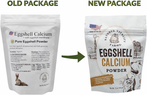 8 oz Pure U.S.A. Eggshell Powder for Dogs/Cats, Finely Ground, Calcium Supplement