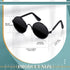 Dog Sunglasses Retro Pet Glasses, Classic Round Dog Glasses for Cats and Dogs, Photos Props Cosplay Costume (Black)