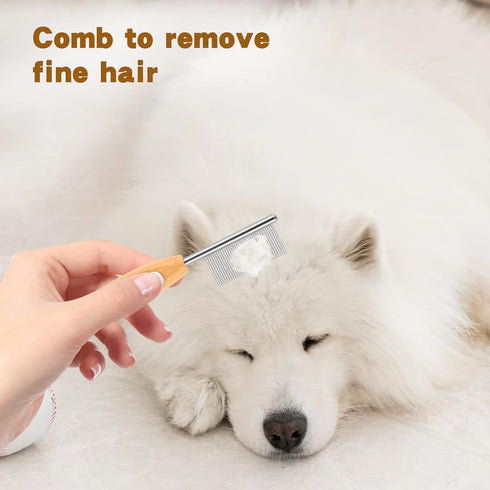 4 In 1 Pet Comb, Face and Feet Comb for Small Dogs, Perfect for Grooming Matted Fur and Tangles