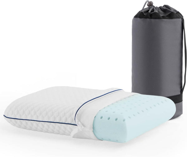 WEEKENDER Gel Memory Foam Camping Pillow - Travel Essentials for Neck Support, Compatible for Camping and Airplane