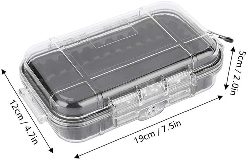 Waterproof Storage Case, Outdoor Survival Shockproof Airtight Carry Box Container (Transparent)