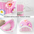 Kid Bike Basket - Flower Style Plastic Front Handlebar Basket for Outdoor Cycling
