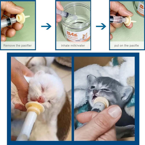 YOBOKO Feeding Pacifier Dog Nurshing Bottle Push Syringe Feeding Newborn Pet Medicine Feede Water Milk Nursing Feeder