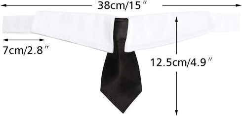 Segarty Dog Necktie – 6 PCS Classic Neck Tie Dog Tuxedo Bow Tie Collar with Striped Tie for Small Medium Dogs