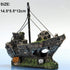 1 pcs Pirate Ship Wreckage Fish Tank Landscaping, Aquarium Decorations and Ornaments
