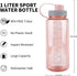 SHOKE 1 Liter Water Bottle 32oz BPA Free Non-Toxic Tritan Leakproof Sports Bottle with Handle