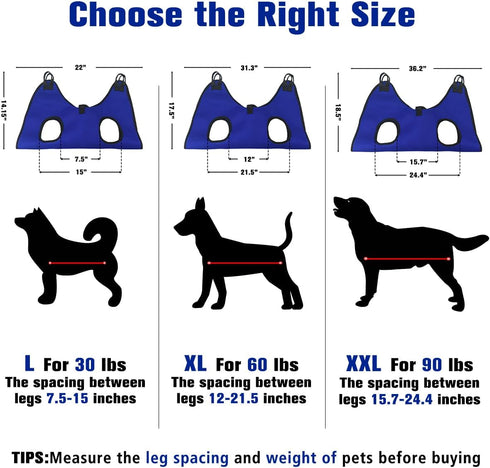 Dog Grooming Hammock Harness for Small Dogs, Pet Grooming Hammock with Nail Clippers/Nail File/Comb for Home Grooming