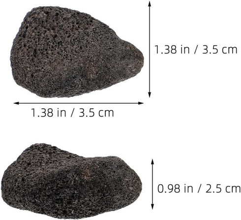 INOOMP Aquarium Lava Rocks, 1 Set of Black Volcanic Rocks, Natural Lava Pebbles for Planter, Fireplaces, Fire Pits,