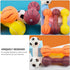 4Pcs Vinyl Barbell Dog Molar Chew Toy for Pet Dogs